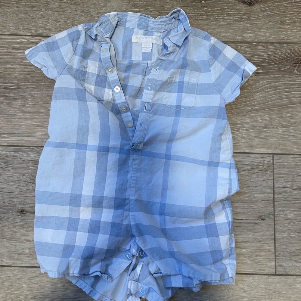 Burberry Blue Romper 12M